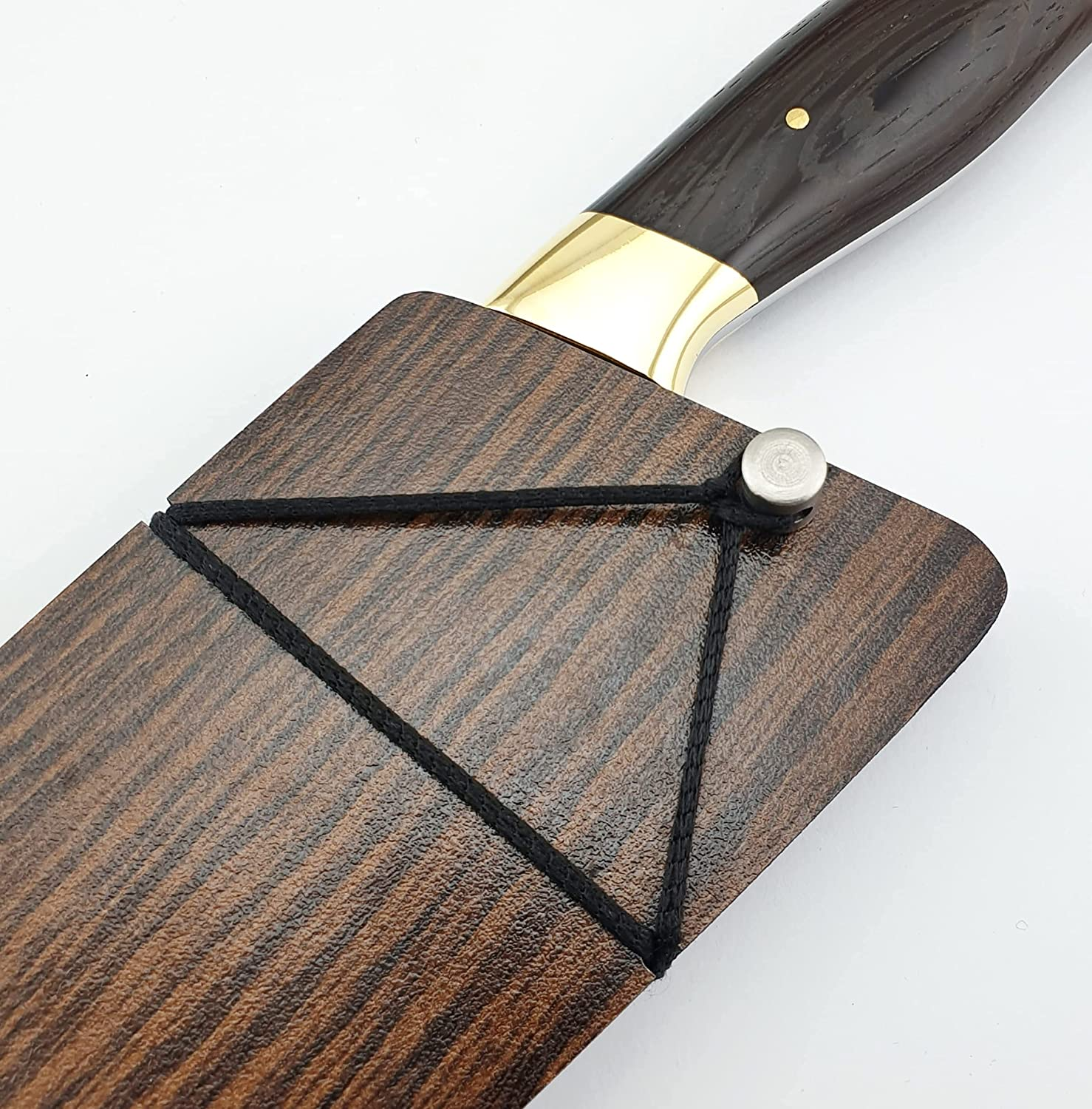 SS-1 Vetus Multipurpose Chefs Knife with Finger Guard|8 Inches 12C27 Stainless Steel Super Sharp Chefs Knives| Ergonomic Wangy Handle Comes with Saya and Gift Box