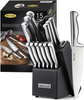 Mccook MC21 Knife Sets,15 Pieces German Stainless Steel Knife Block Sets with Built-In Sharpener