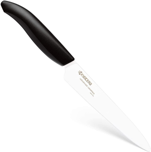 Kyocera Revolution Ceramic Utility Serrated Knife, 5 INCH, White