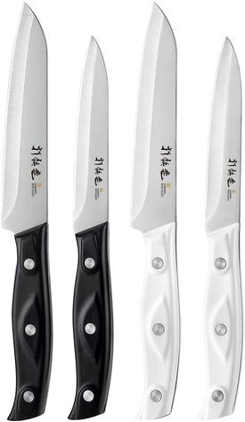 4PCS Paring Knife - 4/4.5 Inch Fruit and Vegetable Paring Knives - Ultra Sharp Kitchen Knife - Peeling Knives - German Stainless Steel-Abs Handle