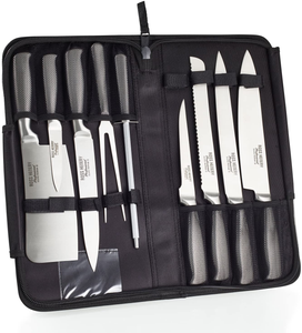Ross Henery Professional Knives, Eclipse Premium Stainless Steel 9 Piece Chefs / Kitchen Knife Set in Carry Case