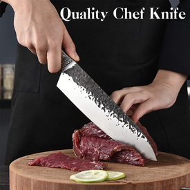 Chef Knife 8 Inch Professional Kitchen Knives High Carbon Steel Japanese Chef'S Knife Meat and Vegetable Cooking Knife for Home Restaurant