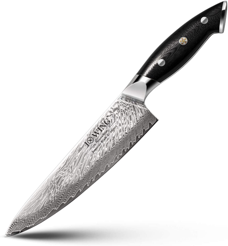 Image of 8 Inch Ultra Sharp Phoenix Series Damascus Chef Knife with G10 Full Tang Handle, Professional Handmade 67 Layers Damascus Steel VG-10 Core Gyutou Kitchen Knife