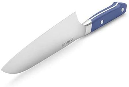 Misen Santoku Knife - 7.5 Inch Japanese Style Kitchen Knife - High Carbon Stainless Steel Chopping Knife, Blue