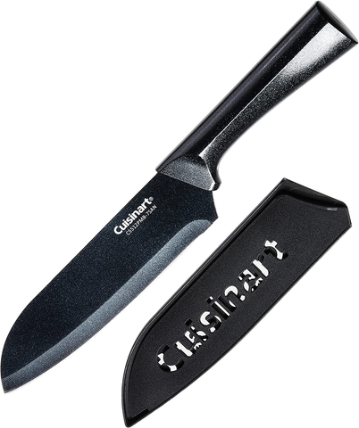 Image of Cuisinart C55-12PMB Advantage 12 Piece Metallic Knife Set with Blade Guards, Black