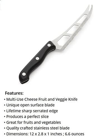 Image of Prodyne CK-300 Multi-Use Cheese Fruit and Veggie Knife