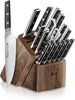 Cangshan TC Series 1021455 Swedish Sandvik 14C28N Steel Forged 17-Piece Knife Block Set, Walnut