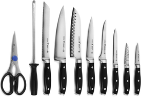 J.A. Henckels International Forged Premio 19-Piece Knife Set with Cherry Block
