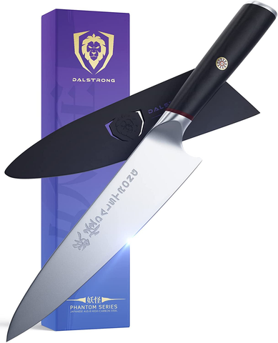 Image of DALSTRONG Chef Knife - 8 Inch - Phantom Series - Japanese High-Carbon AUS8 Steel Kitchen Knife - Pakkawood Handle - Cooking Knife - Sheath Included