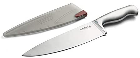 Image of Sabatier Stainless Steel Hollow Handle Chef Knife with Edgekeeper Self-Sharpening Sleeve, 8-Inch, Silver