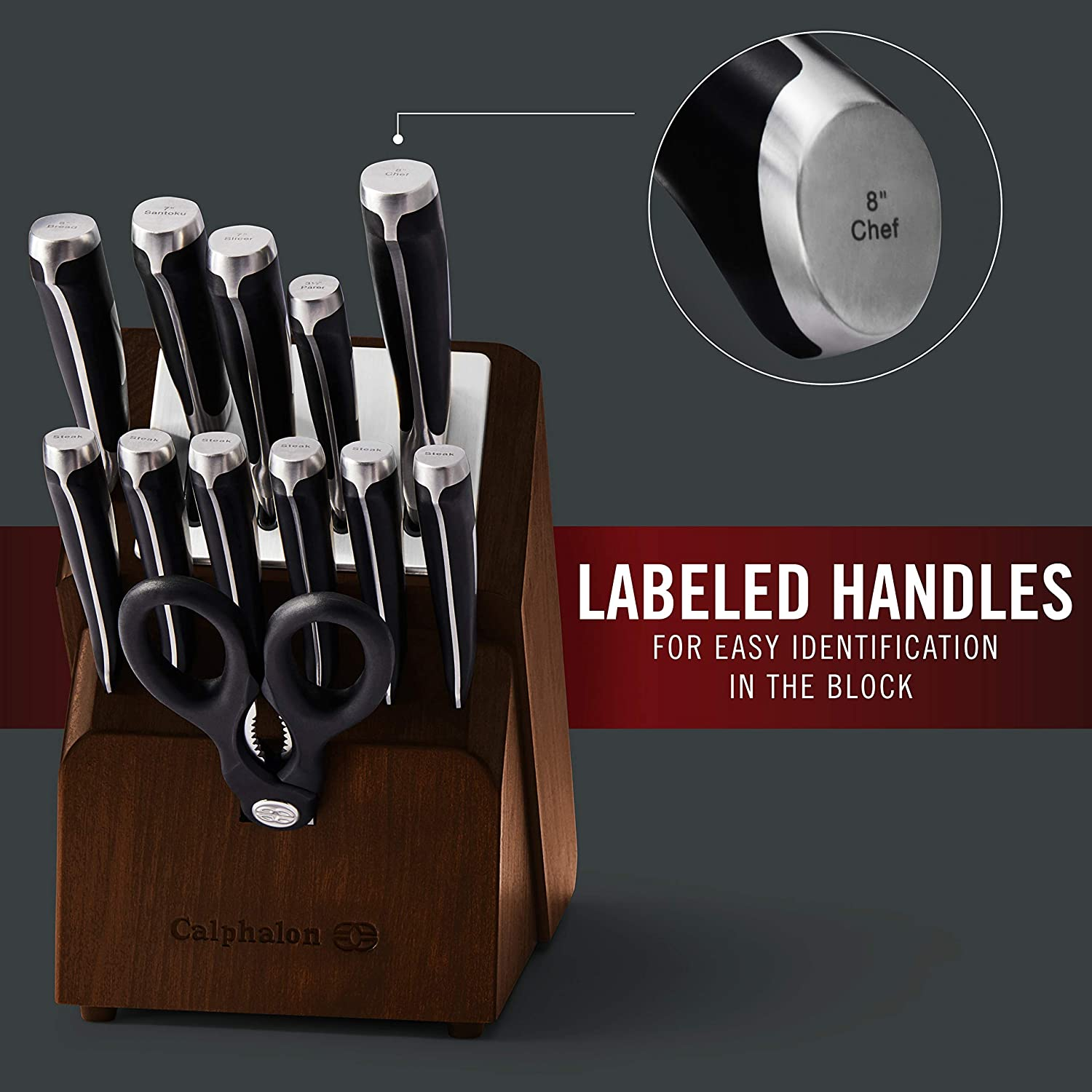 Calphalon Precision Sharpin Nonstick 13 Piece Cutlery Set