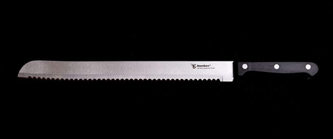 Image of Humbee Chef Serrated Bread Knife for Home Kitchens Bread Knife 12 Inch Black