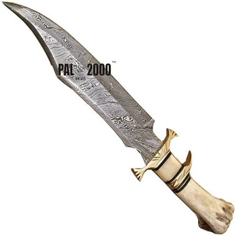 Image of Knives - Custom Handmade Inch Knife - Hand Forged Damascus Steel Knife - Knife with Sheath - (9871)