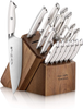 Cangshan Thomas Keller Signature Collection Swedish Powder Steel Forged, 17-Piece Knife Block Set, Walnut, White