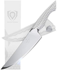 DALSTRONG Chef Knife - 8 Inch - Frost Fire Series - High-Chromium 10CR15MOV Stainless Steel Kitchen Knife - Sand Blasted Frosted Finish - White Honeycomb Handle - Sheath - NSF Certified