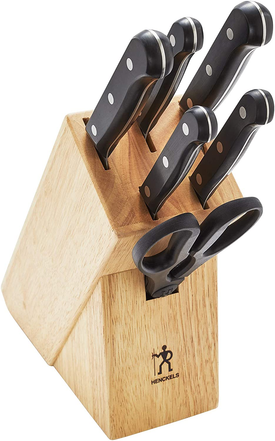 HENCKELS Solution Knife Block Set, 7-Pc, Brown