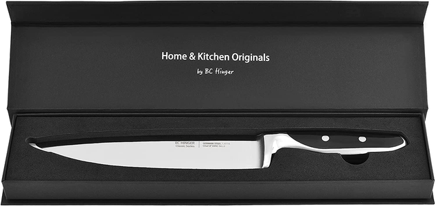 BC.HINGER Professional Chef Knife, 8 Inch Pro Kitchen Knife, German High Carbon Stainless Steel Knife with Ergonomic Handle and Gift Box,Ultra Sharp Blade,Suitable for All Cutting Task