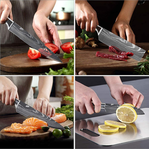 MDHAND Professional Kitchen Chef Knife Set, High-Carbon Stainless Steel Chef Knife Set with Cover, 8 Piece Knifes Set