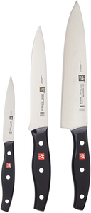 ZWILLING Twin Signature 3-Pc Kitchen Knife Set, Utility Knife, Paring Knife, Chef Knife, German Knife Set, Stainless Steel Knife Set, Black