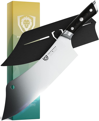 Image of DALSTRONG - Chef & Cleaver Hybrid Knife - 12" Extra-Large - "The 'Crixus" - Gladiator Series - German HC Steel - G10 Handle - W/Sheath - NSF Certified