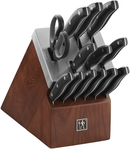 HENCKELS Definition Self-Sharpening Knife Block Set, 14-Pc, Black/Stainless Steel