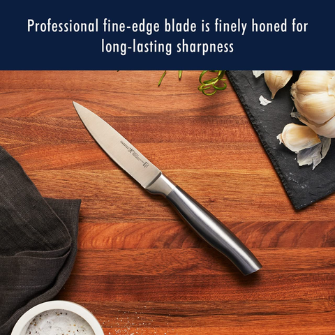 Image of HENCKELS Graphite 13-Pc Self Sharpening Knife Set with Block, Kitchen Knife Sharpener, Chef Knife, Steak Knife, Black, Stainless Steel