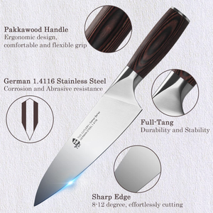 TUO Chef Knife 7 Inch - Professional Kitchen Cooking Knife Japanese Gyuto Knives Vegetable Meat and Fruit - German HC Stainless Steel - Ergonomic Pakkawood Handle - Osprey Series with Gift Box