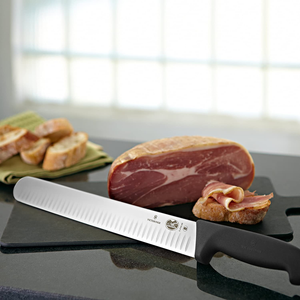 Victorinox-Swiss-Army- 47645 Cutlery Fibrox Pro Slicing Knife, Granton Blade, Black, 12-Inch