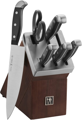 Image of J.A. Henckels International Statement Kitchen Knife Set, 7-Pc, Knife Sharpener, Professional Chef Knife Set, Chef Knife Set, Paring Knife, Utility Knife, Dark Brown