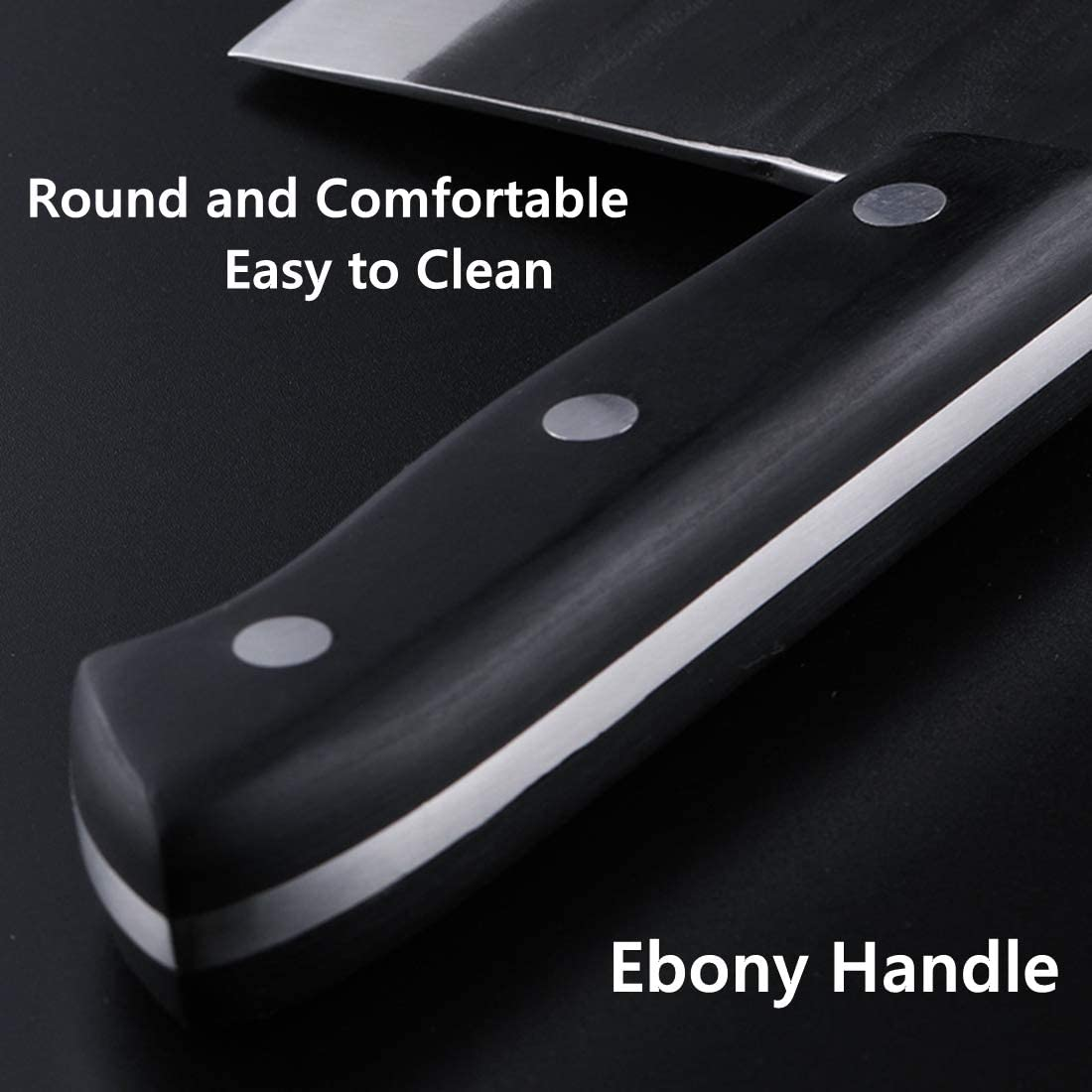 Forging Serbian Chef Knife Kitchen Chef Knives Full Tang High Carbon Clad Steel Almasi Butcher Cleaver with Leather Sheath (B-Almasi Knife)