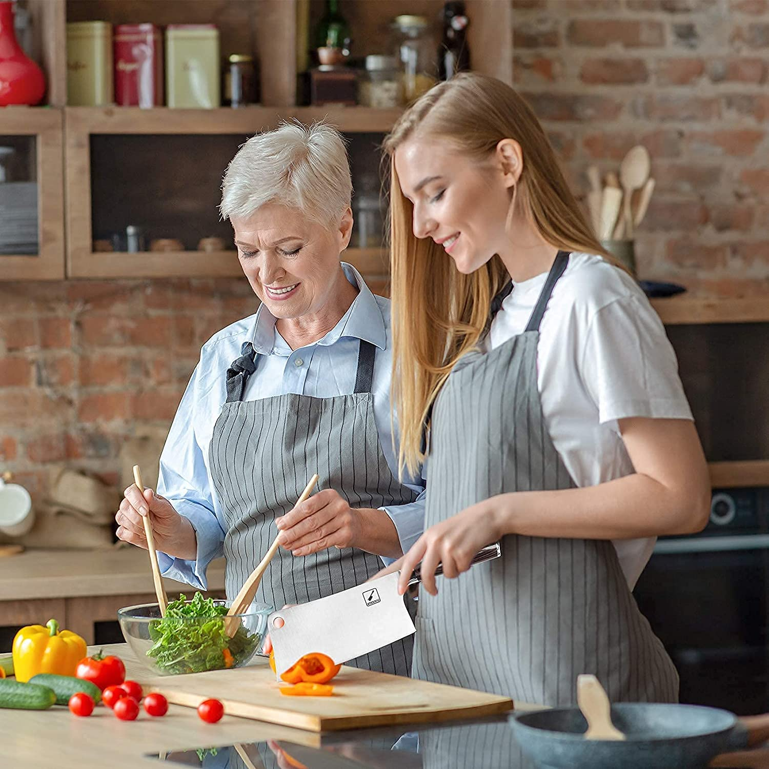 Cleaver Knife - Imarku 7 Inch Meat Cleaver - 7CR17MOV German High Carbon Stainless Steel Butcher Knife with Ergonomic Handle for Home Kitchen and Restaurant, Ultra Sharp