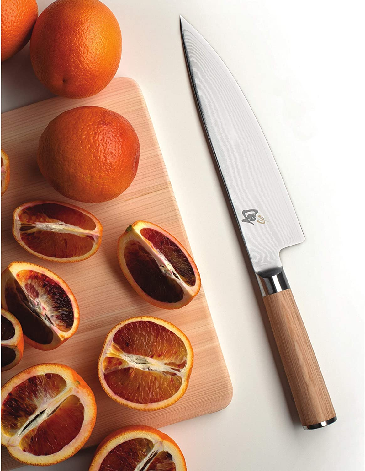 Shun Classic Blonde 8” Chef'S Knife, Blonde Pakkawood Handle, Full Tang VG-MAX Blade