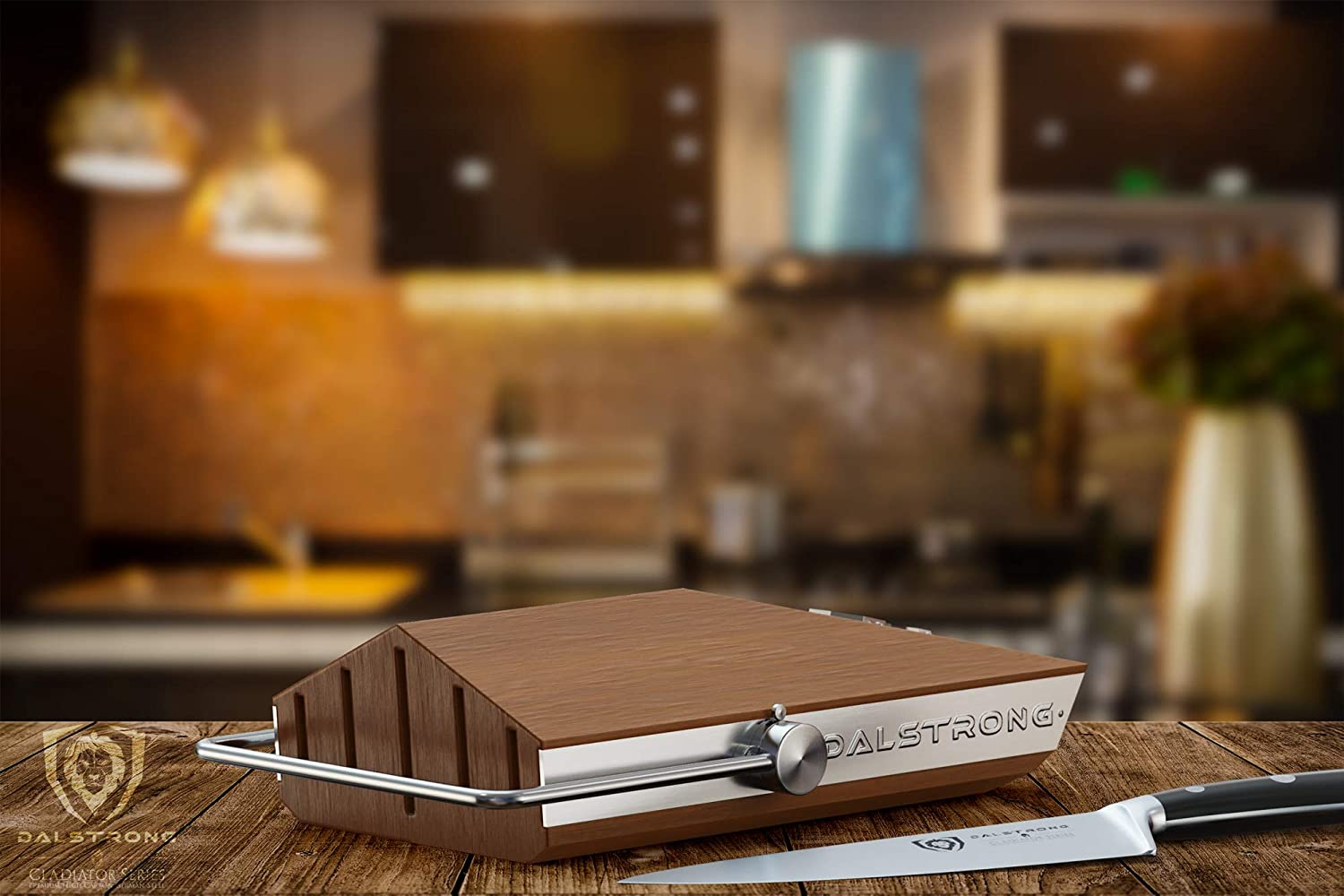 DALSTRONG Knife Block Set - 5 Piece - Gladiator Series - with Modular, Multi-Level Block - German HC Stainless Steel - Premium ABS Polymer Handles - NSF Certified