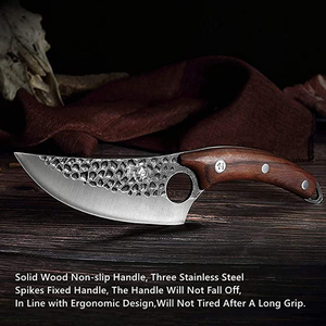 Forged Viking Knives, Husk Chef Knife Butcher Knives Handmade Fishing Filet & Bait Knife Japanese Chef Knife Boning Knife Japan Knives Meat Cleaver for Kitchen or Camping