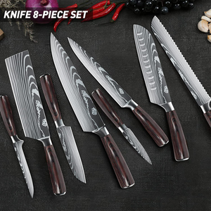 Dfito Kitchen Chef Knife Sets, 3.5-8 Inch Set Boxed Knives 440A Stainless Steel Ultra Sharp Japanese Knives, 8 Pieces Knife Sets for Professional Chefs