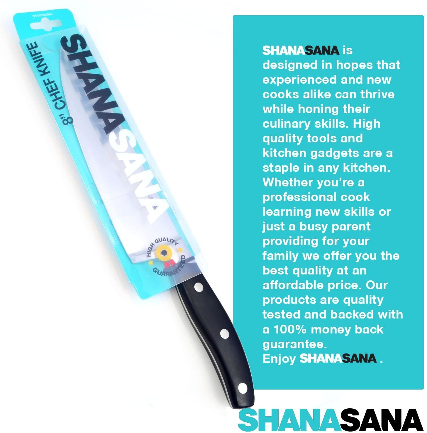 8" Chef Knife (PROFESSIONAL GRADE STAINLESS STEEL) Ultimate Kitchen Knife