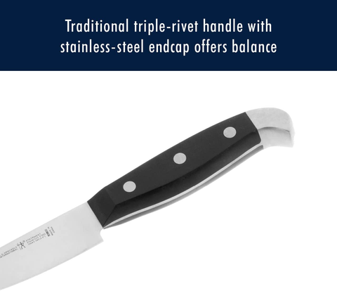 Image of HENCKELS Statement Kitchen Knife Set with Block, 15-Pc, Chef Knife, Steak Knife Set, Kitchen Knife Sharpener, Light Brown