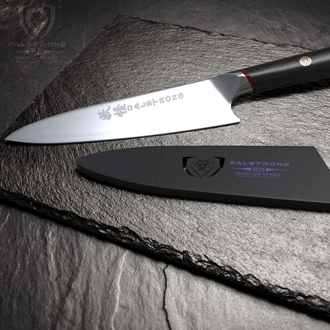 Image of DALSTRONG Chef Knife - 8 Inch - Phantom Series - Japanese High-Carbon AUS8 Steel Kitchen Knife - Pakkawood Handle - Cooking Knife - Sheath Included