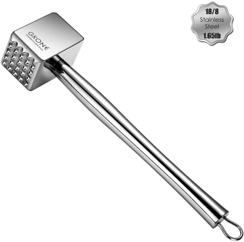 Image of Meat Tenderizer,304 Stainless Steel Heavy Sturdy Meat Mallet/Pounder/Hammer Tool(1.65Lb)