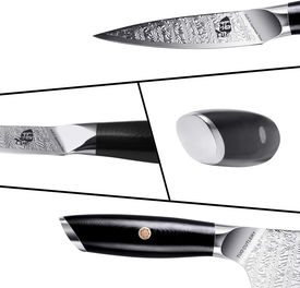 TUO Paring Knife - 3.5 Inch Small Kitchen Knife Peeling Knife for Fruit and Veggie, AUS-8 Japanese Stainless Steel with Ergonomic G10 Handle, Falcon S Series with Gift Box