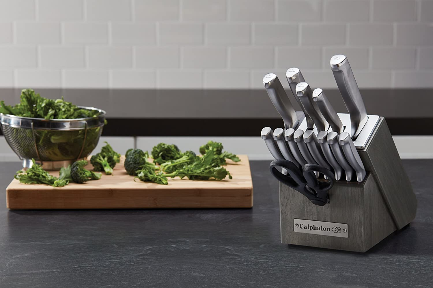 Calphalon Classic Self-Sharpening Stainless Steel 15-Piece Knife Block Set