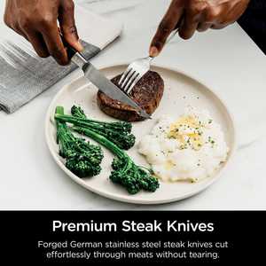 Ninja K32012 Foodi Neverdull Premium Knife System, 12 Piece Knife Block Set, Stainless Steel/Black