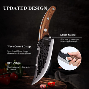 Upgraded Huusk Kitchen Chef Knife Viking Knife with Sheath Japanese Forged Japan Knives Boning Knife Multipurpose Meat Knives Outdoor Camping BBQ Knife with Gift Box