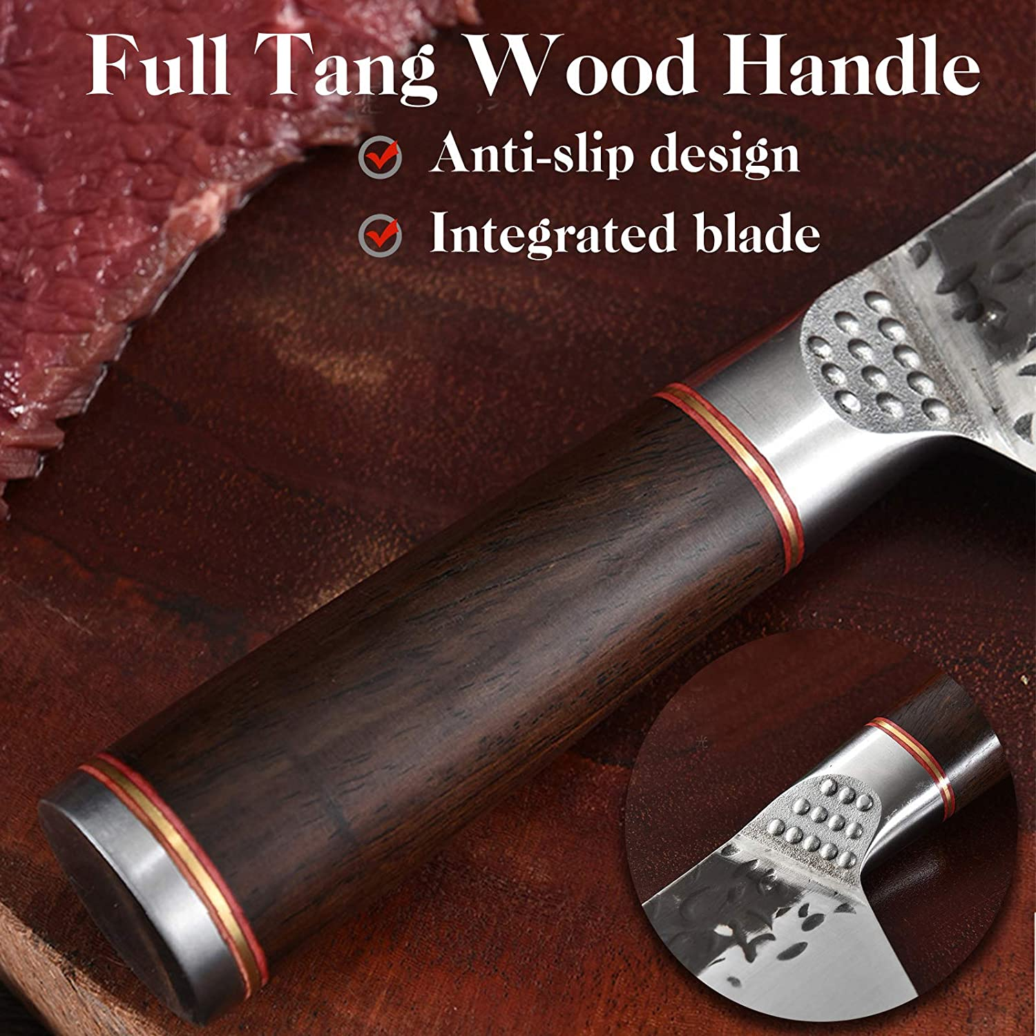 Chef Knife 8 Inch Professional Kitchen Knives High Carbon Steel Japanese Chef'S Knife Meat and Vegetable Cooking Knife for Home Restaurant