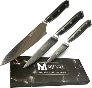 Damascus Professional Knife Set of 8-Inch Chef Knife, 5-Inch Utility Knife 3.5-Inch Paring Knife