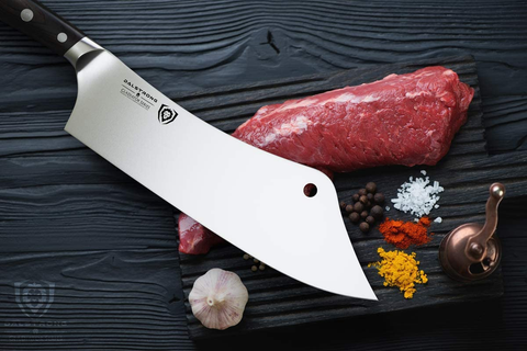 Image of DALSTRONG - Chef & Cleaver Hybrid Knife - 12" Extra-Large - "The 'Crixus" - Gladiator Series - German HC Steel - G10 Handle - W/Sheath - NSF Certified