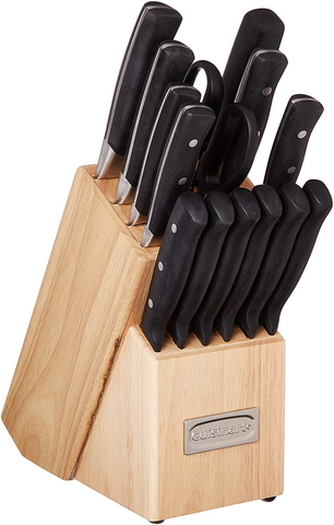 Image of Cuisinart C77TR-15P Triple Rivet Collection 15-Piece Knife Block Set - Black