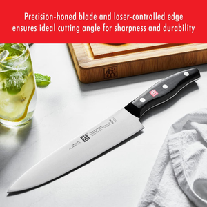 ZWILLING Twin Signature 7-Pc Kitchen Knife Set with Block, Chef Knife, Paring Knife, Utility Knife, Knife Sharpener, Kitchen Shears
