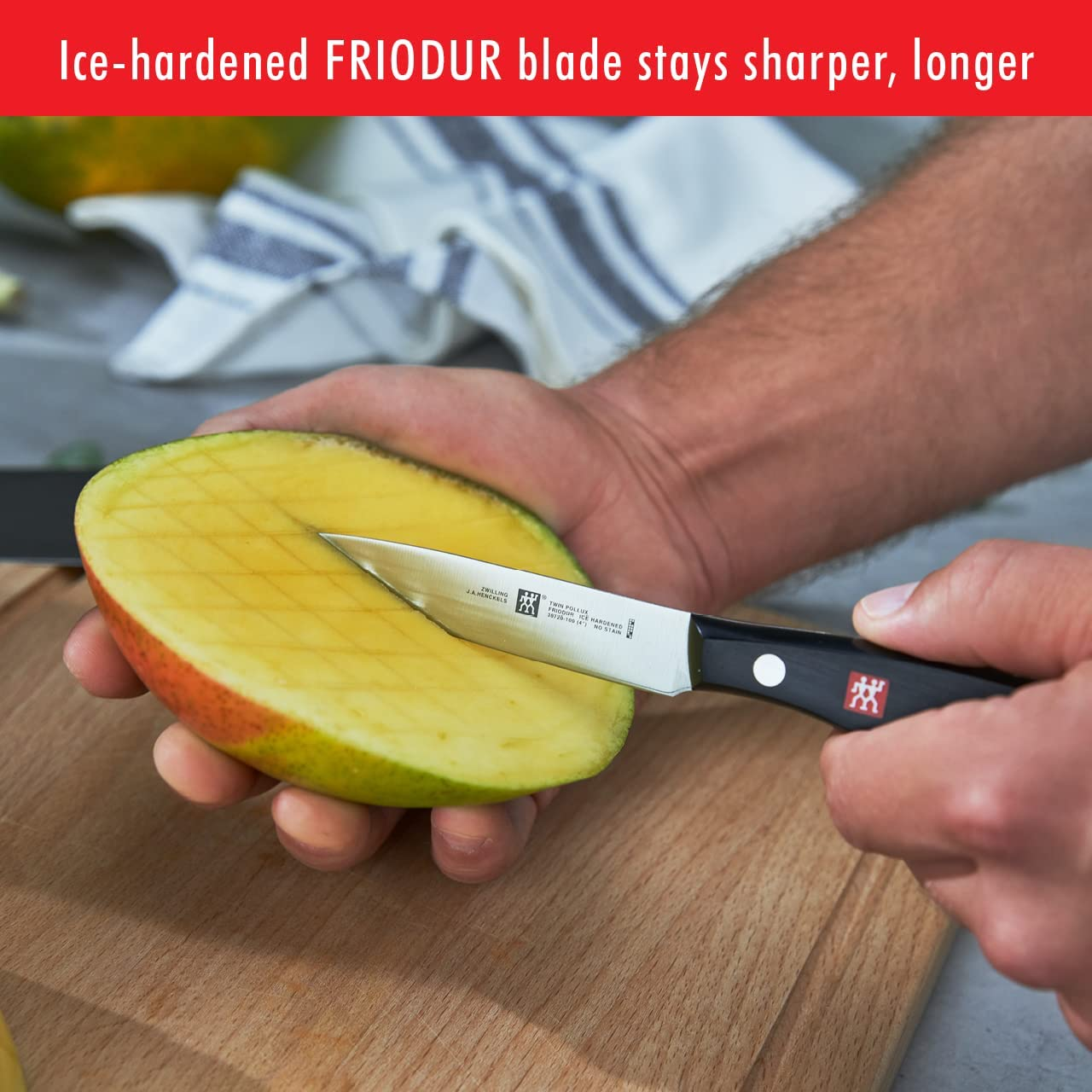 ZWILLING Twin Signature 3-Pc Kitchen Knife Set, Utility Knife, Paring Knife, Chef Knife, German Knife Set, Stainless Steel Knife Set, Black