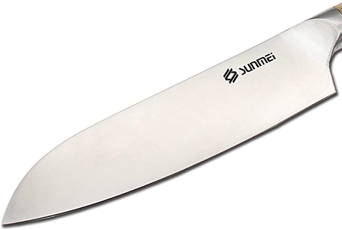 Image of Sunmei 8 Inch Chef'S Knife, High Carbon 5Cr15Mov Stainless Steel Kitchen Knives with Wooden Handle, Ultra Sharp, Best Choice for Home Kitchen and Restaurant(Original)